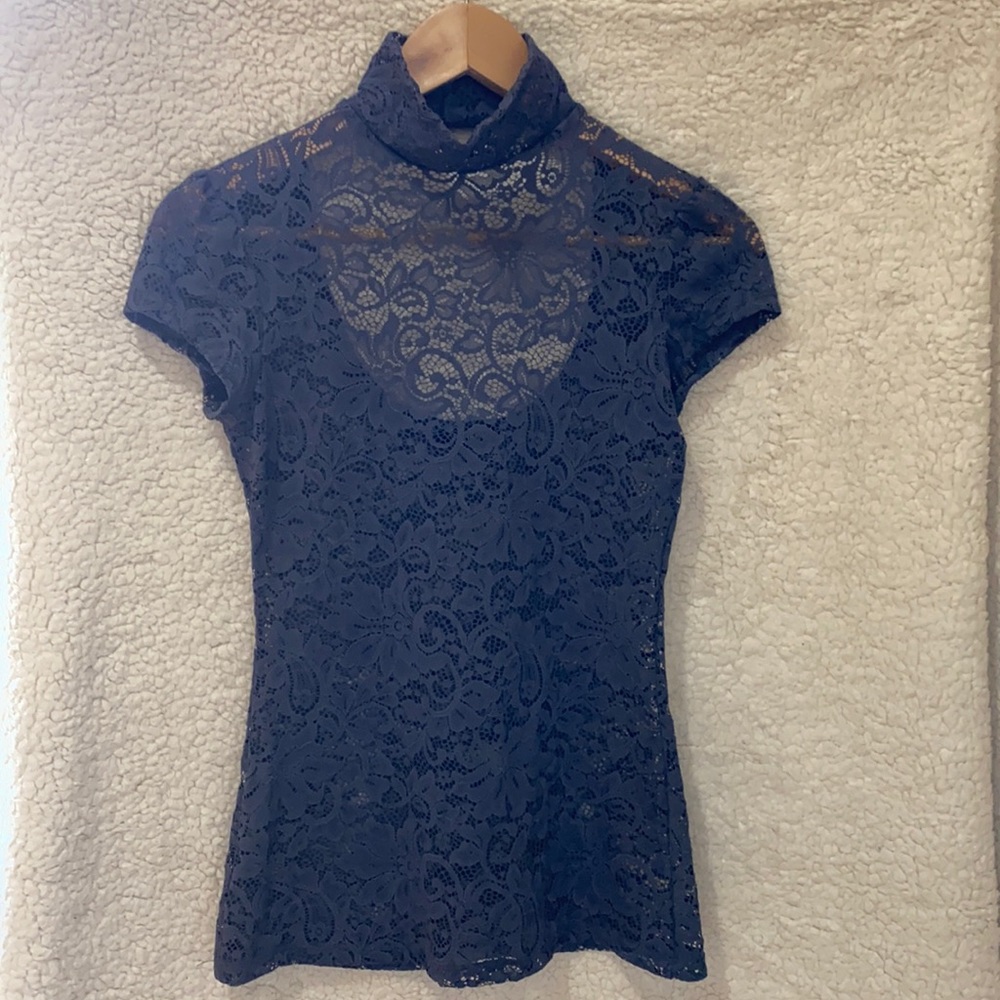 Express Sexy Lace Top w/Open Back